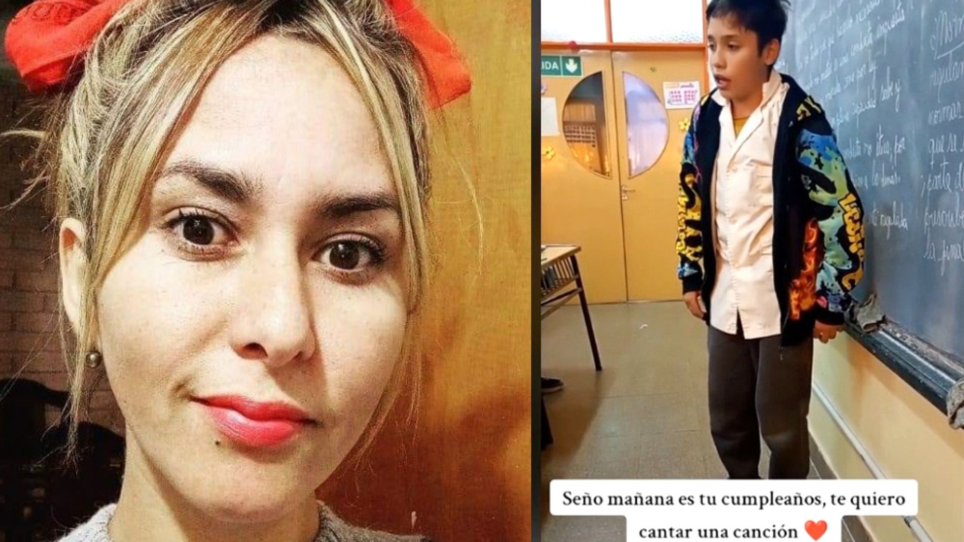 Video: estudiante malargüino le regaló una canción a su maestra por su cumple